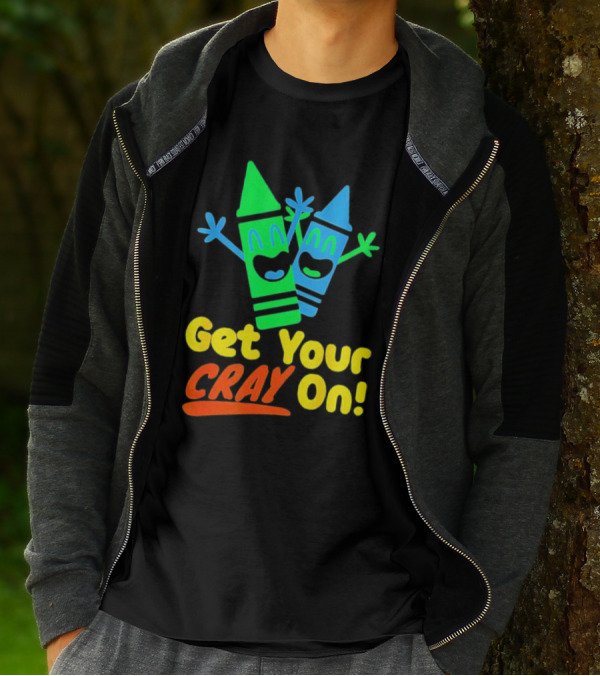 Get Your Cray On With Colorful Crayon Characters T-Shirt