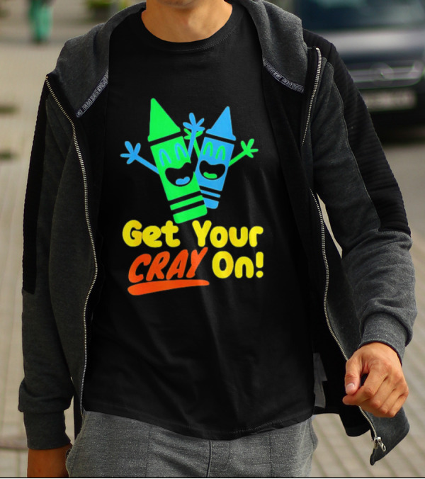 Get Your Cray On With Colorful Crayon Characters T-Shirt
