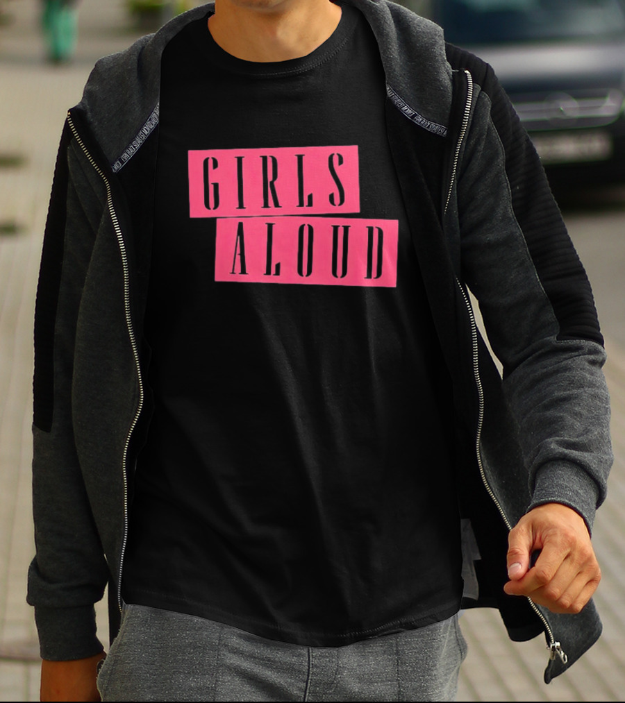 Girls Aloud Retro Stencil Block Text T-Shirt