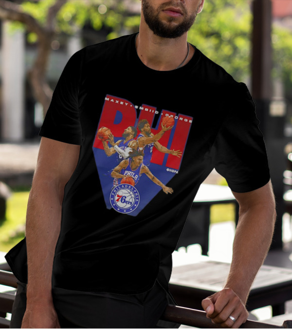 Maxey Embiid George PHI Philadelphia 76ers NBA Players T-Shirt