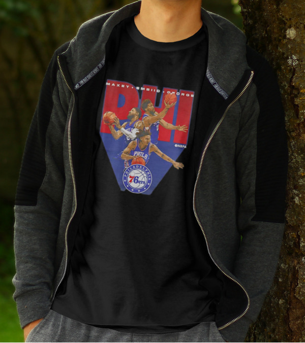 Maxey Embiid George PHI Philadelphia 76ers NBA Players T-Shirt