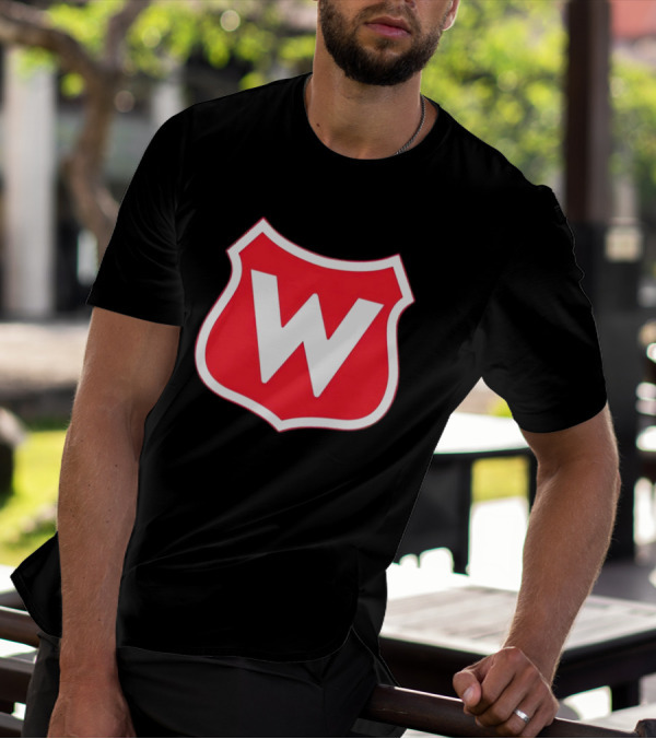 Montreal Wanderers Red White Shield Emblem With Bold W T-Shirt