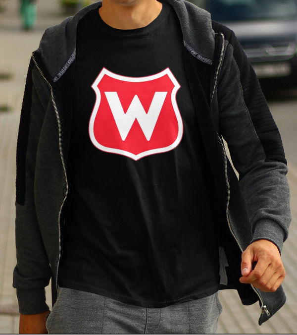 Montreal Wanderers Red White Shield Emblem With Bold W T-Shirt