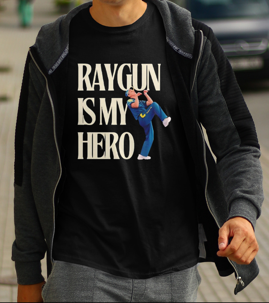 Raygun Is My Hero Pitching Pose T-Shirt