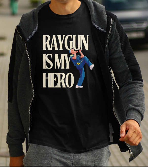 Raygun Is My Hero Pitching Pose T-Shirt