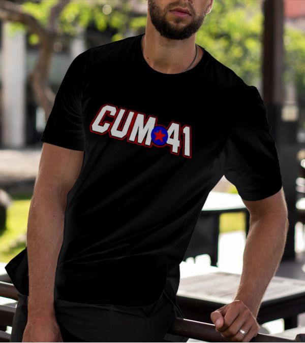 Sum 41 Band-Inspired Cum 41 Design With Star Emblem T-Shirt