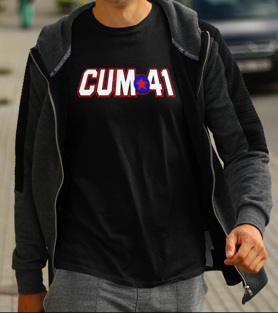 Sum 41 Band-Inspired Cum 41 Design With Star Emblem T-Shirt