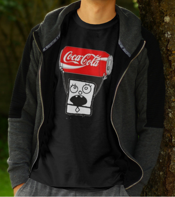 Doodlebob Holding Coca Cola Can T-Shirt
