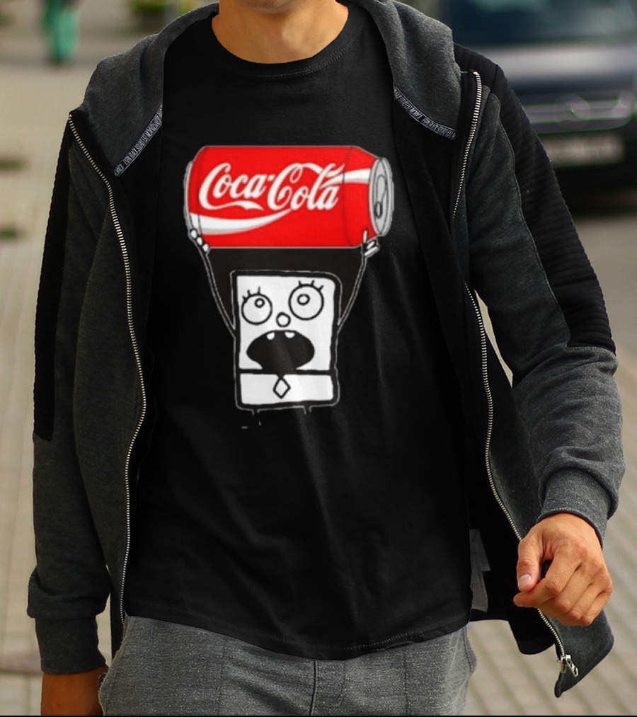 Doodlebob Holding Coca Cola Can T-Shirt