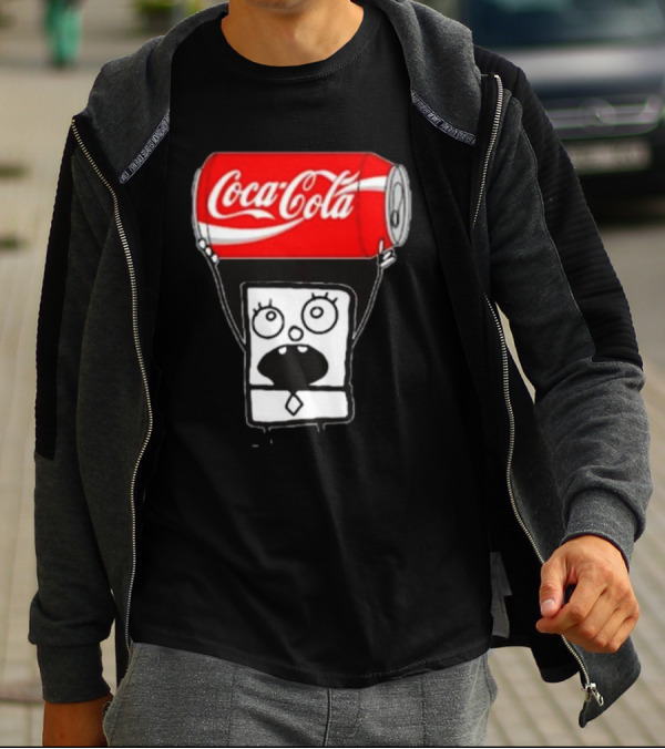 Doodlebob Holding Coca Cola Can T-Shirt