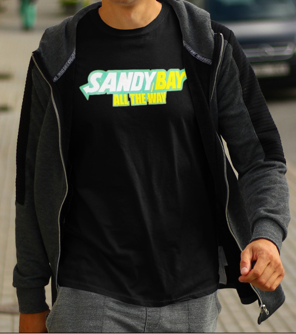 Sandy Bay All The Way Retro Block Text T-Shirt
