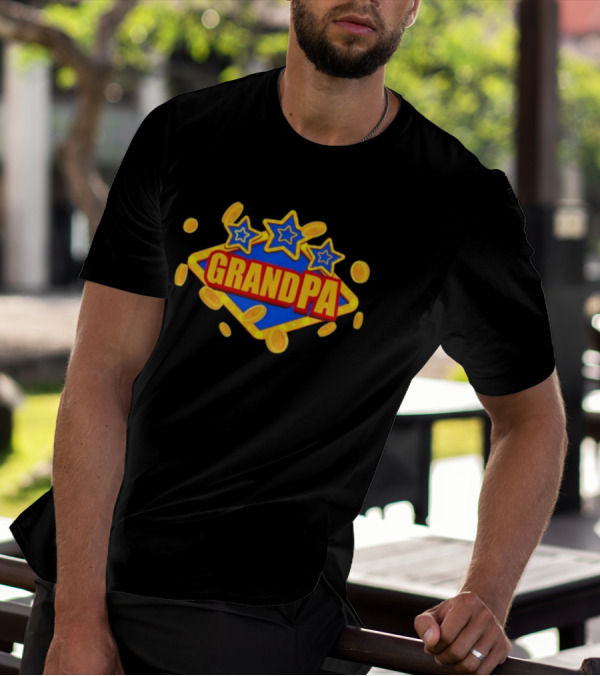 Vegas Grandpa Coin Stars T-Shirt