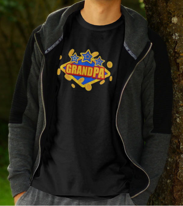 Vegas Grandpa Coin Stars T-Shirt