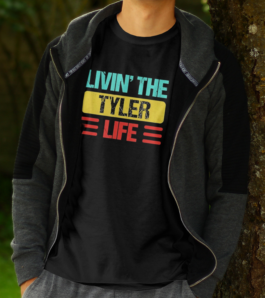 Livin The Tyler Life Retro Color Blocks T-Shirt