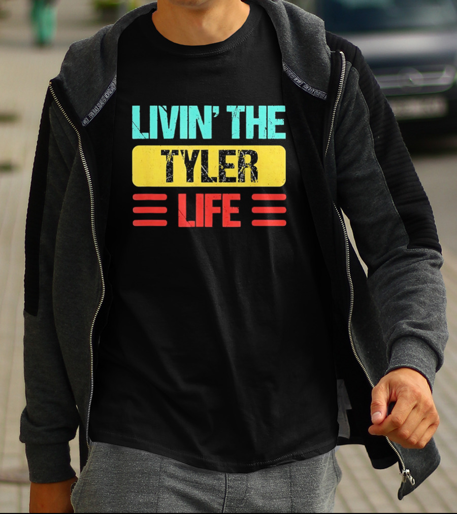Livin The Tyler Life Retro Color Blocks T-Shirt