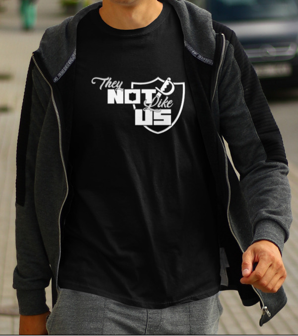 They Not Like Us Shield Logo Las Vegas Raiders T-Shirt