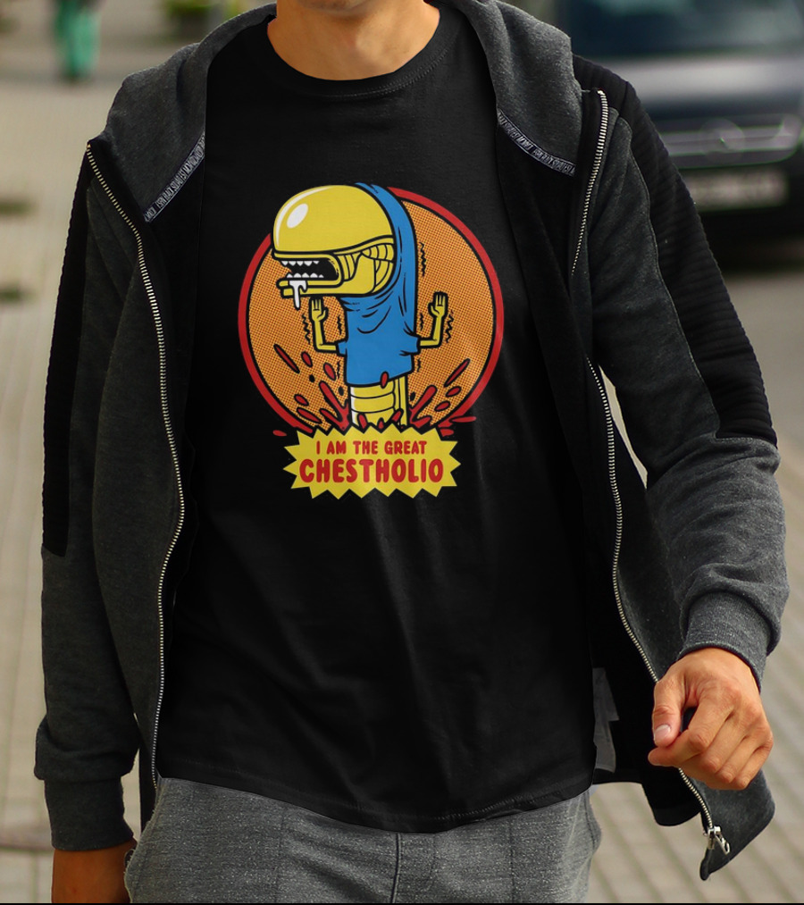 Alien Romulus Chestburster Beavis I Am The Great Chestholio T-Shirt