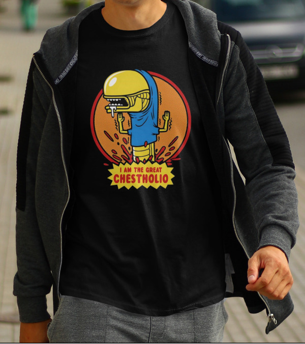 Alien Romulus Chestburster Beavis I Am The Great Chestholio T-Shirt