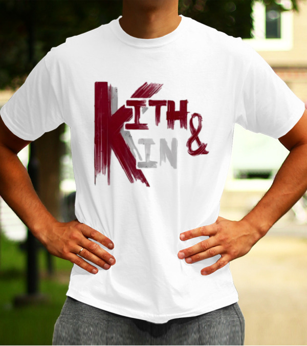 Kith And Kin Bold Red And Gray Text T-Shirt