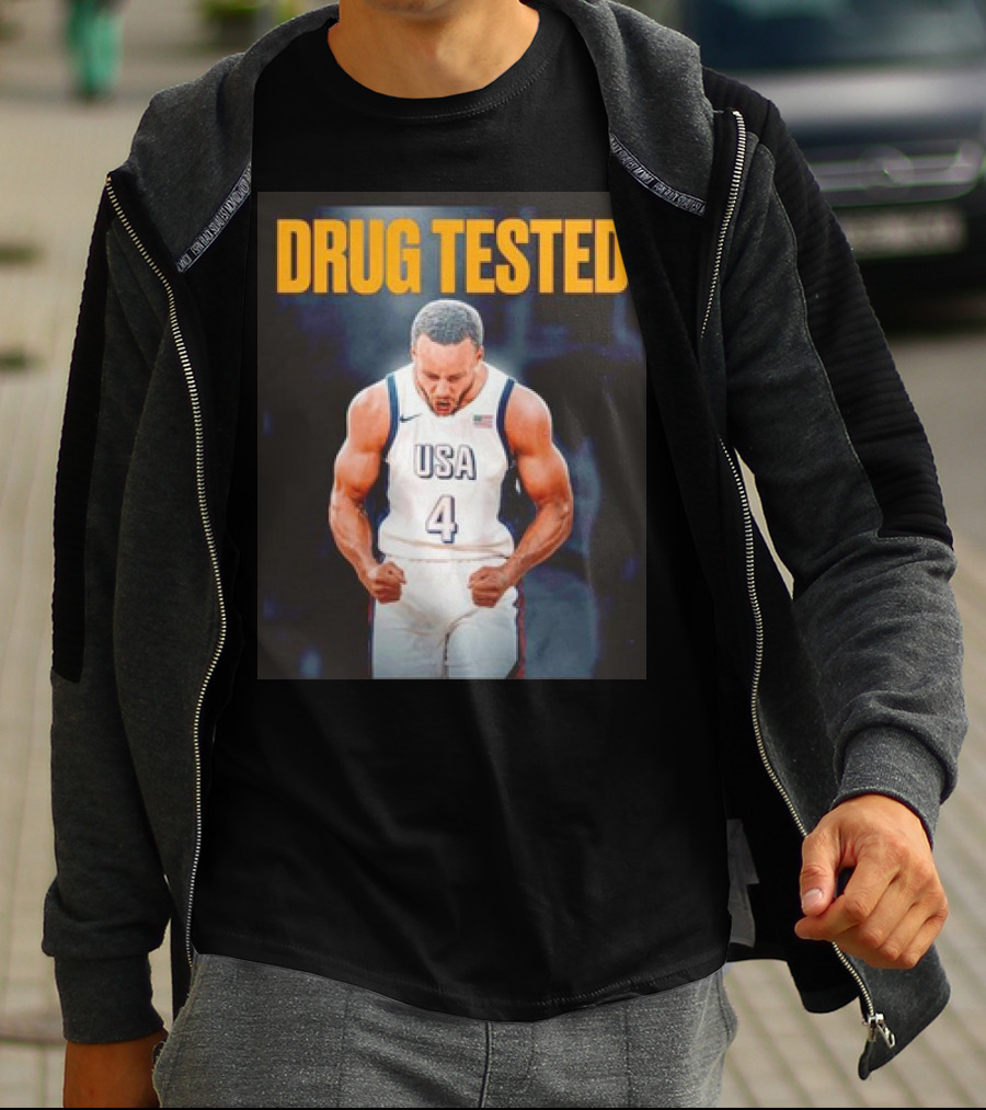 Stephen Curry USA Basketball Drug Tested Gold Medal Performance T-Shirt