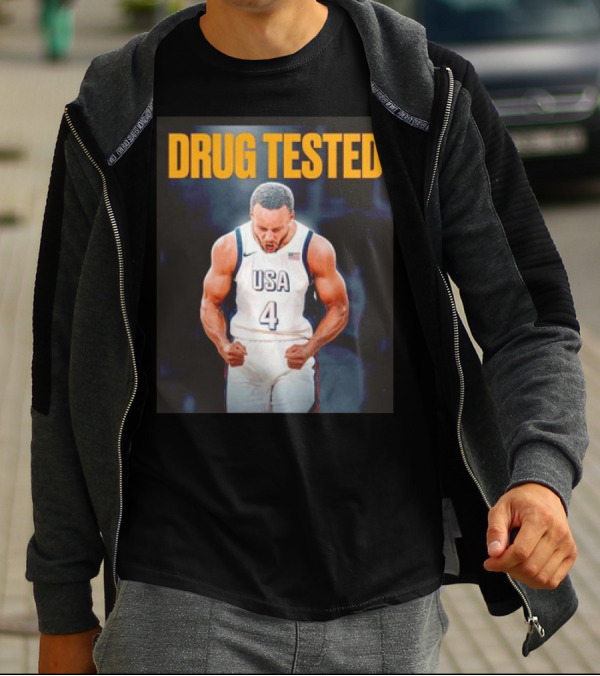 Stephen Curry USA Basketball Drug Tested Gold Medal Performance T-Shirt