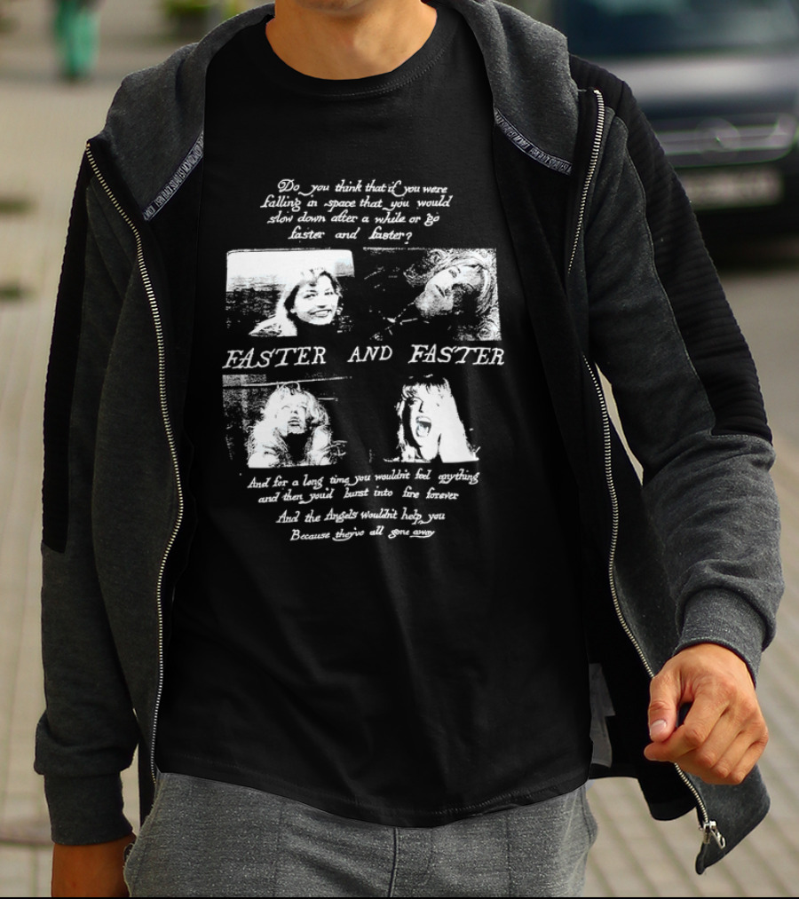 Faster And Faster Falling Through Space Angels Gone Away T-Shirt
