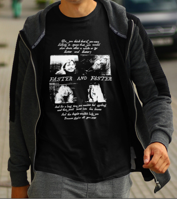 Faster And Faster Falling Through Space Angels Gone Away T-Shirt