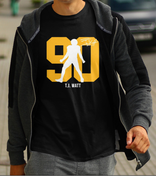T.J. Watt 90 Silo Signature Number T-Shirt
