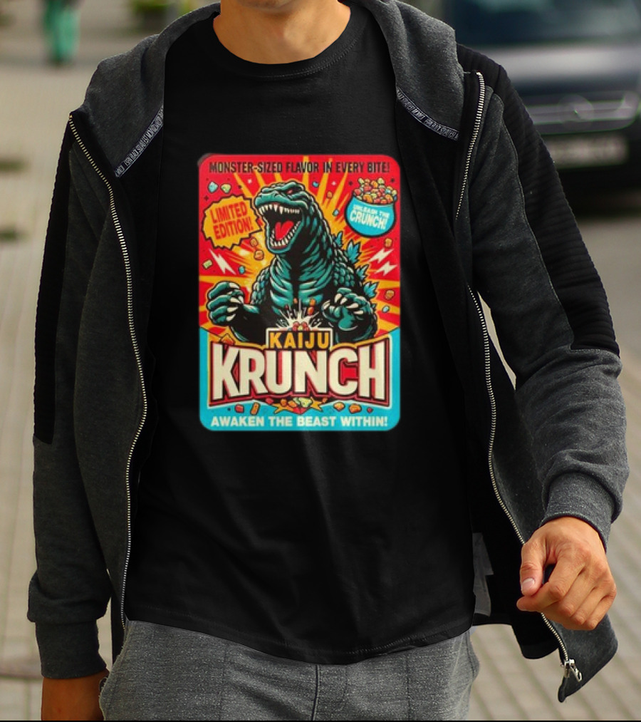 Kaiju Krunch Monster-Sized Flavor Awaken The Beast Within T-Shirt