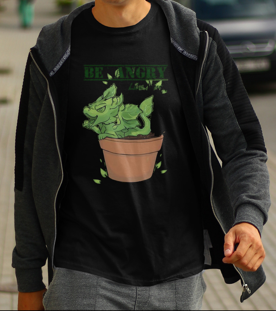 Mint Dragon Be Angry Like Minty In Pot With Leaves T-Shirt