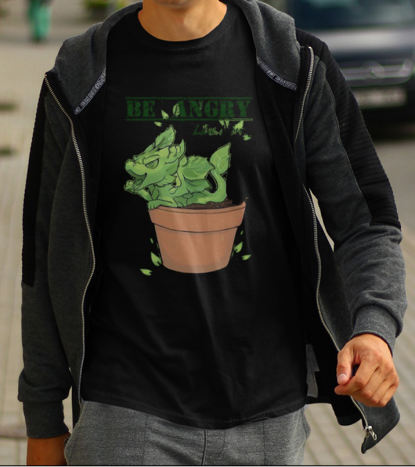 Mint Dragon Be Angry Like Minty In Pot With Leaves T-Shirt