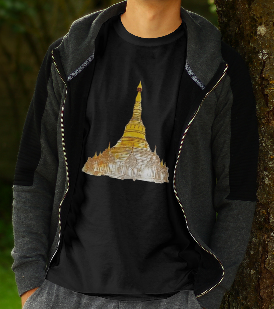 Neuschwanstein Castle Myanmar Pagoda T-Shirt