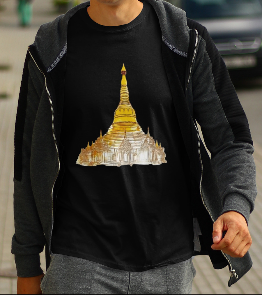Neuschwanstein Castle Myanmar Pagoda T-Shirt