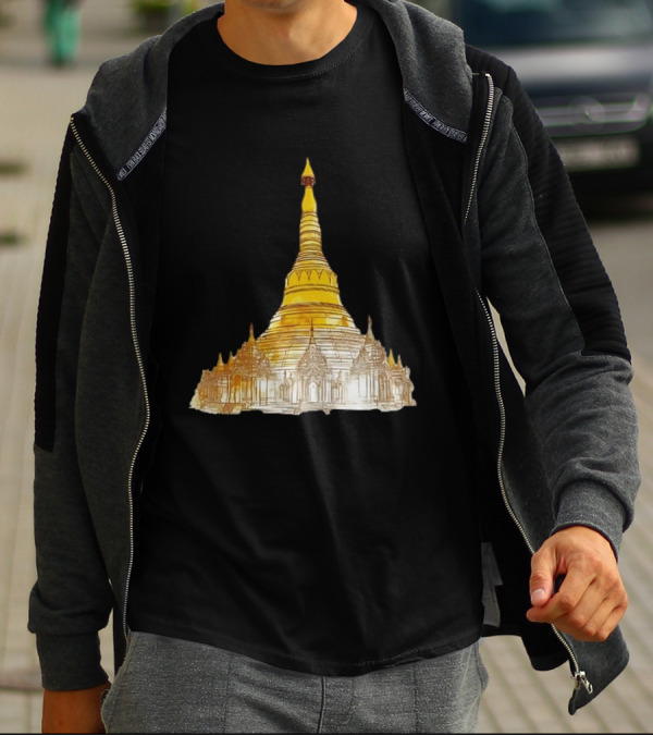 Neuschwanstein Castle Myanmar Pagoda T-Shirt