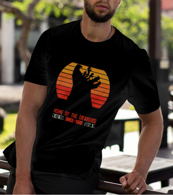 Perfection Nevada Home Of The Graboids Since 1902 Pop 14 Vintage Sunset T-Shirt