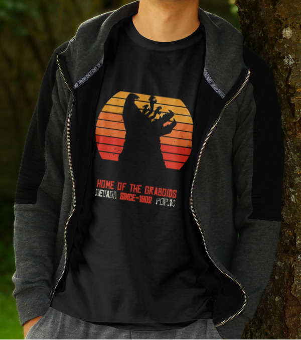 Perfection Nevada Home Of The Graboids Since 1902 Pop 14 Vintage Sunset T-Shirt