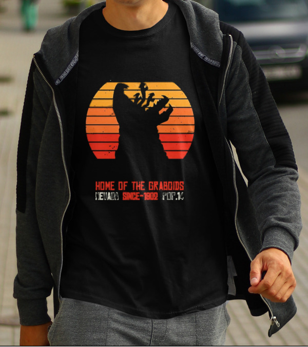 Perfection Nevada Home Of The Graboids Since 1902 Pop 14 Vintage Sunset T-Shirt
