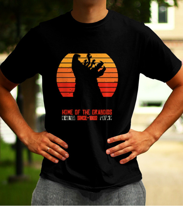 Perfection Nevada Home Of The Graboids Since 1902 Pop 14 Vintage Sunset T-Shirt