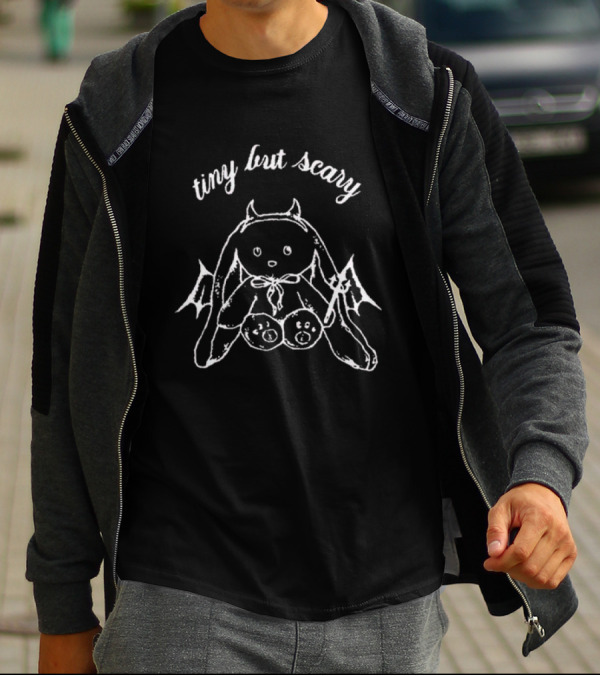 Tiny But Scary Bat-Winged Plush Bunny T-Shirt