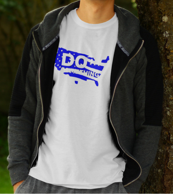DO SOMETHING USA Flag Map T-Shirt