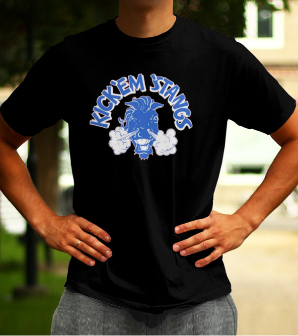 SMU Kick 'Em Stangs Angry Mustang T-Shirt