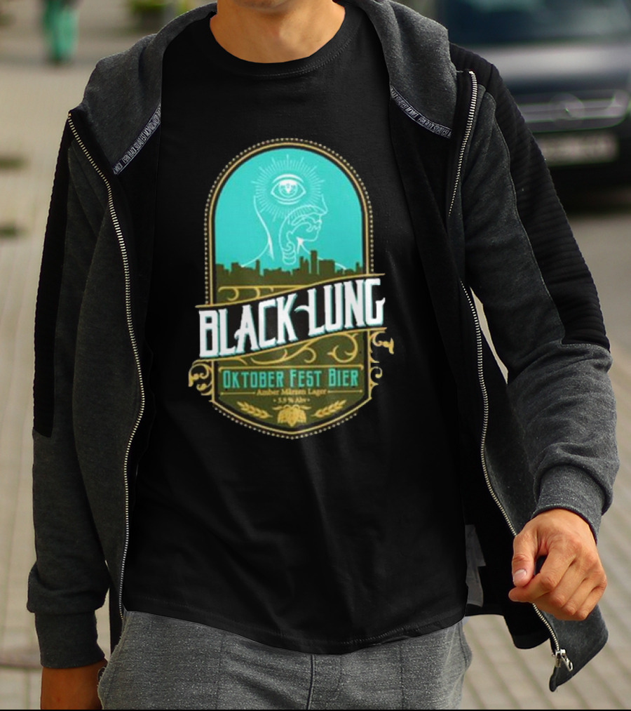 Black Lung Oktoberfest Fest Bier Amber Märzen Lager 5.5 Abv T-Shirt