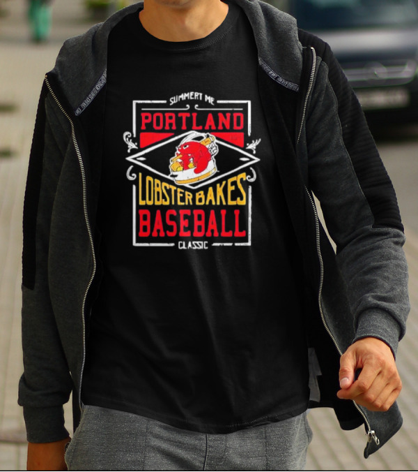 Portland Lobster Bakes Baseball Classic Summer ME Est 1994 T-Shirt