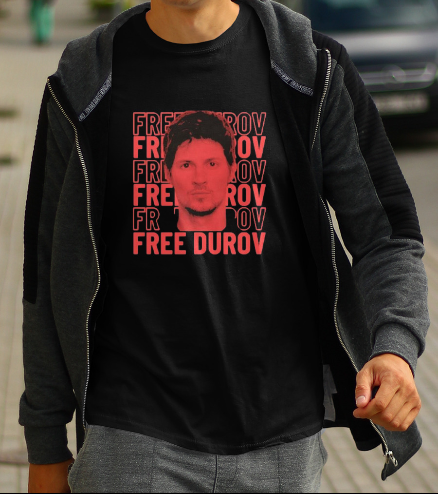 FREE DUROV Pavel Durov Stacked Repeat T-Shirt