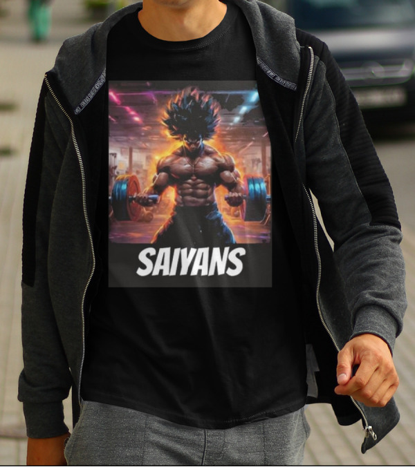 Saiyan Workout Gym Motivation Saiyans Strength Training Anime Fusion T-Shirt