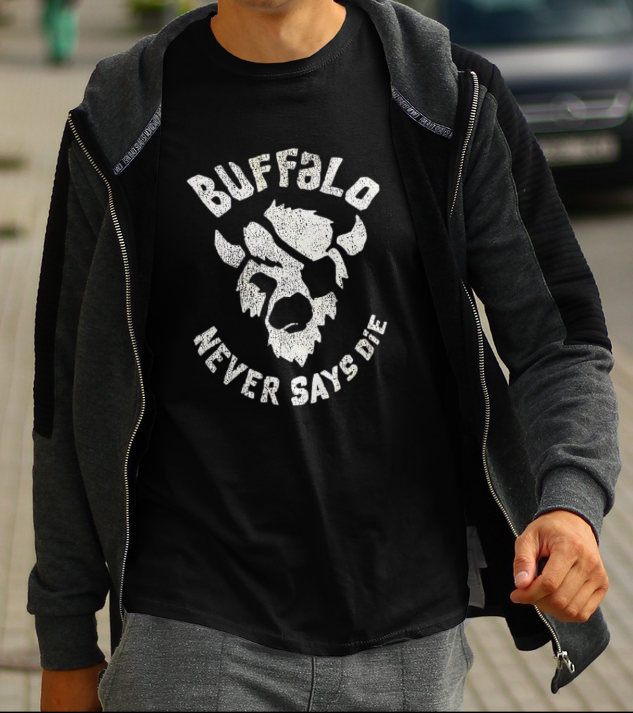 Buffalo Never Says Die Fierce Skull T-Shirt