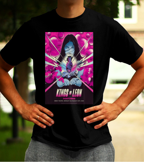 Kings Of Leon Phantogram Concert Greek Theatre Berkeley CA August 25th T-Shirt