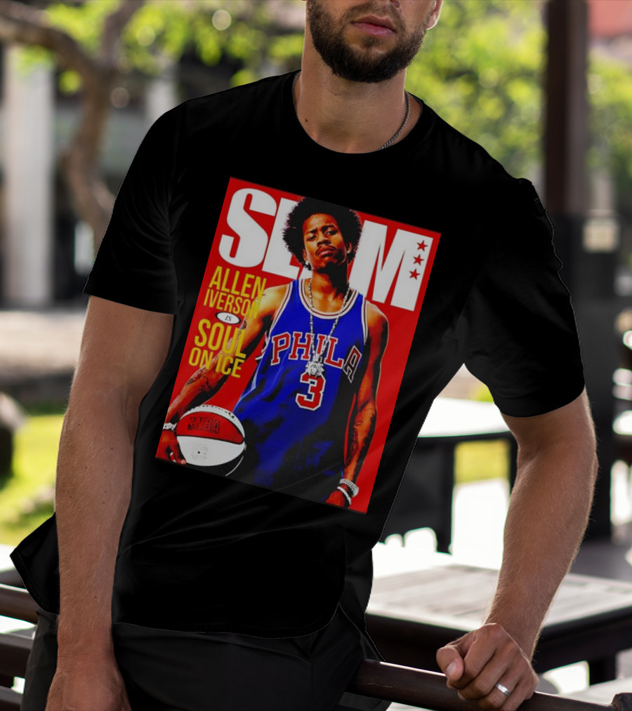 Allen Iverson SLAM Magazine Philly 3 Soul On Ice T-Shirt