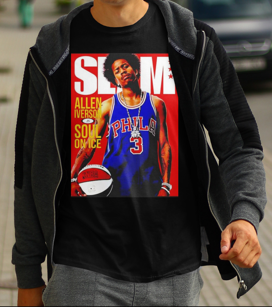 Allen Iverson SLAM Magazine Philly 3 Soul On Ice T-Shirt