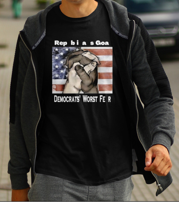 Republicans Goal Democrats' Worst Fear American Flag Handshake T-Shirt